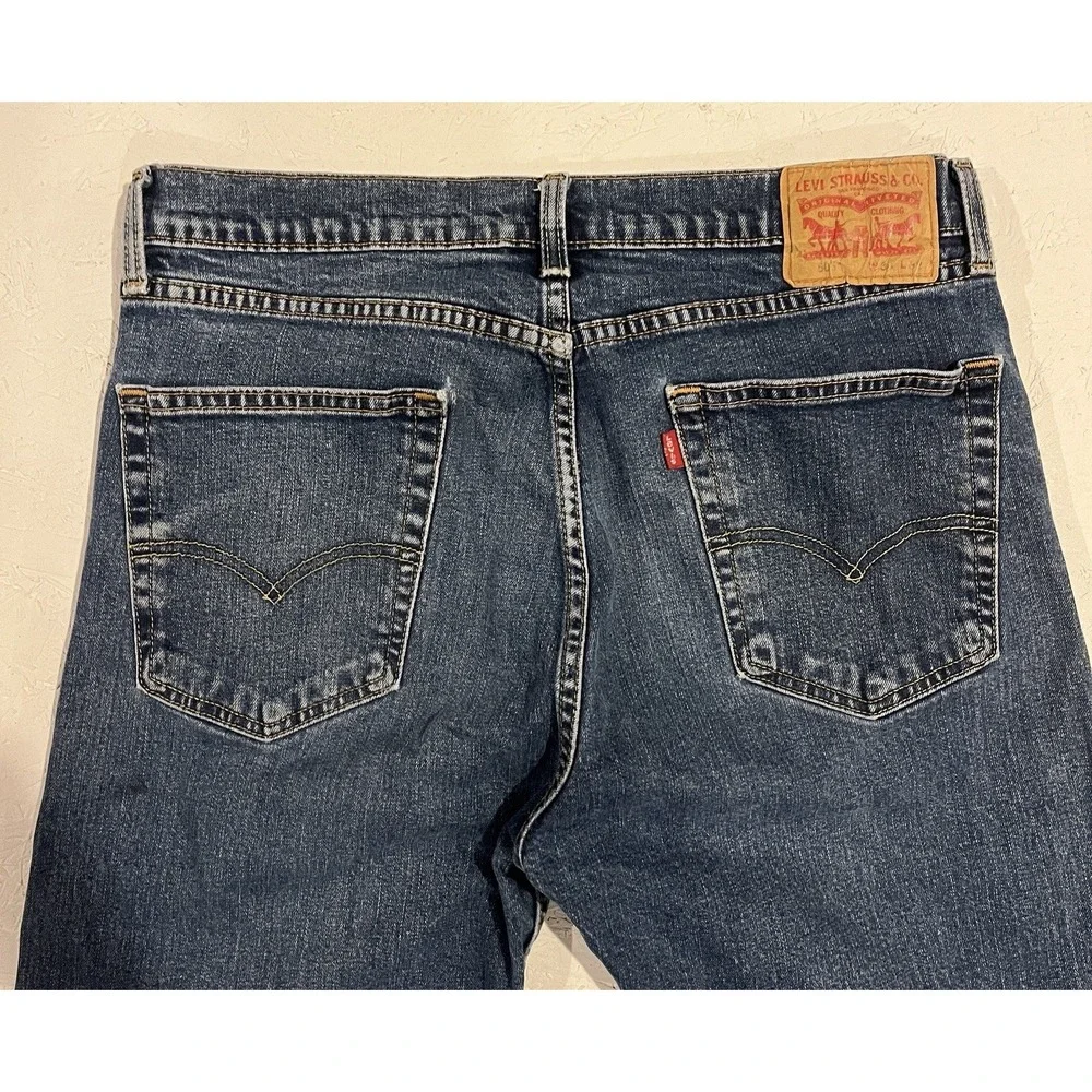 Levi's 505 Jeans Mens 36x32 Regular Fit Straight Leg Light Wash Blue‎ Denim
